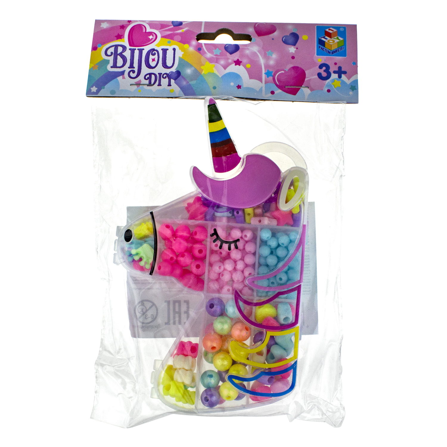 1TOY набор бусин "Bijou DIY" Единорог, 190 бусин