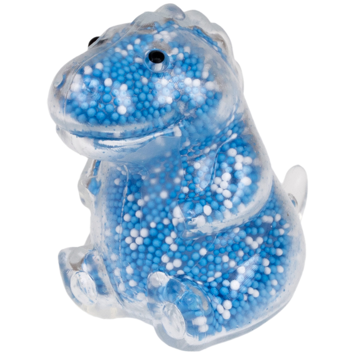 1toy Жмяка динозавр с пенопластовыми шариками, 8х11 см, 4 вида в ассортименте