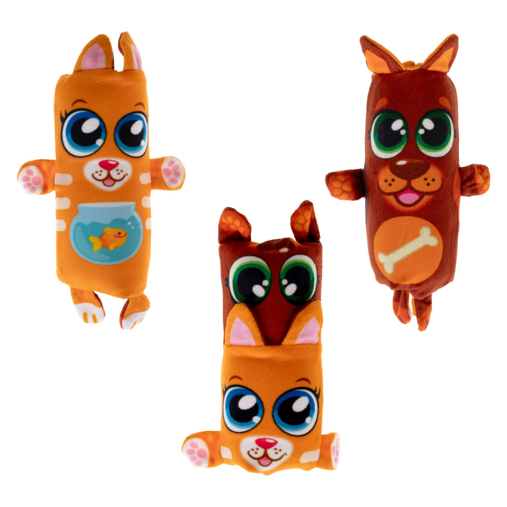 Скользун Вывернушка 2 в 1 1TOY Собака - котик, игрушка-антистресс для рук