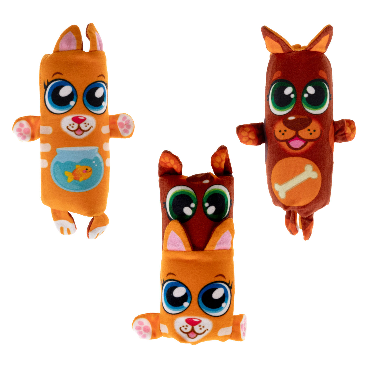 Скользун Вывернушка 2 в 1 1TOY Собака - котик, игрушка-антистресс для рук