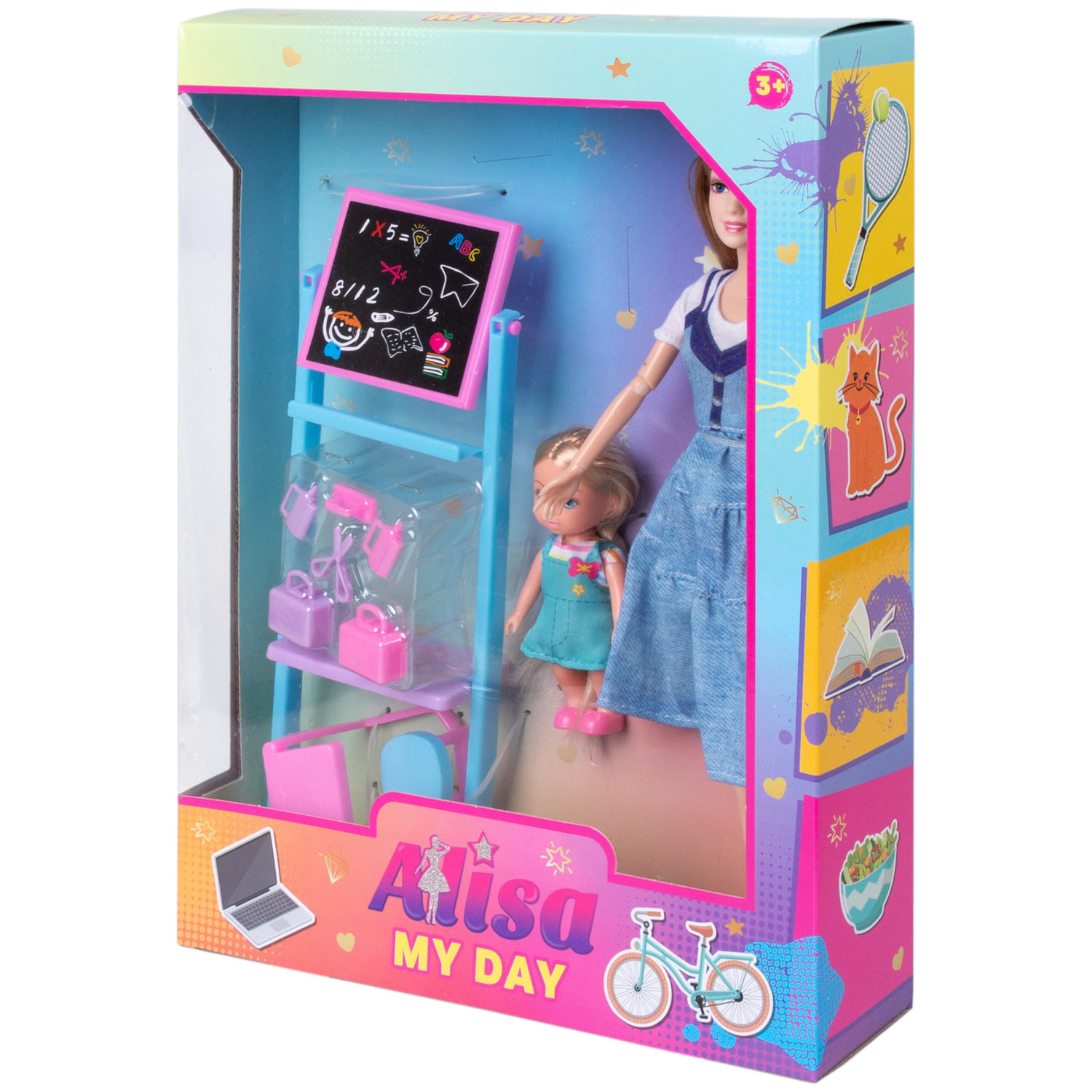Игровой набор с двумя куклами Alisa My Day "Школа", аксессуары в комплекте, 29 см
