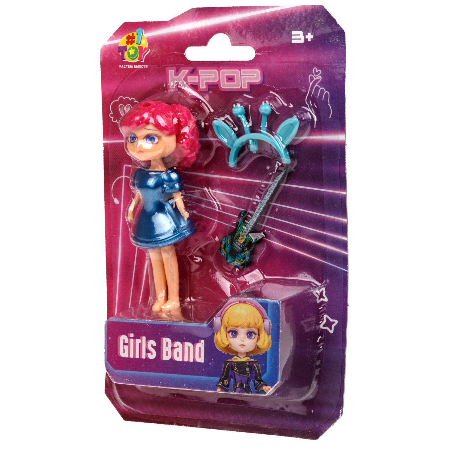 Кукла 1TOY K-POP Girls band с музыкальными инструментами, 30 видов в ассортименте