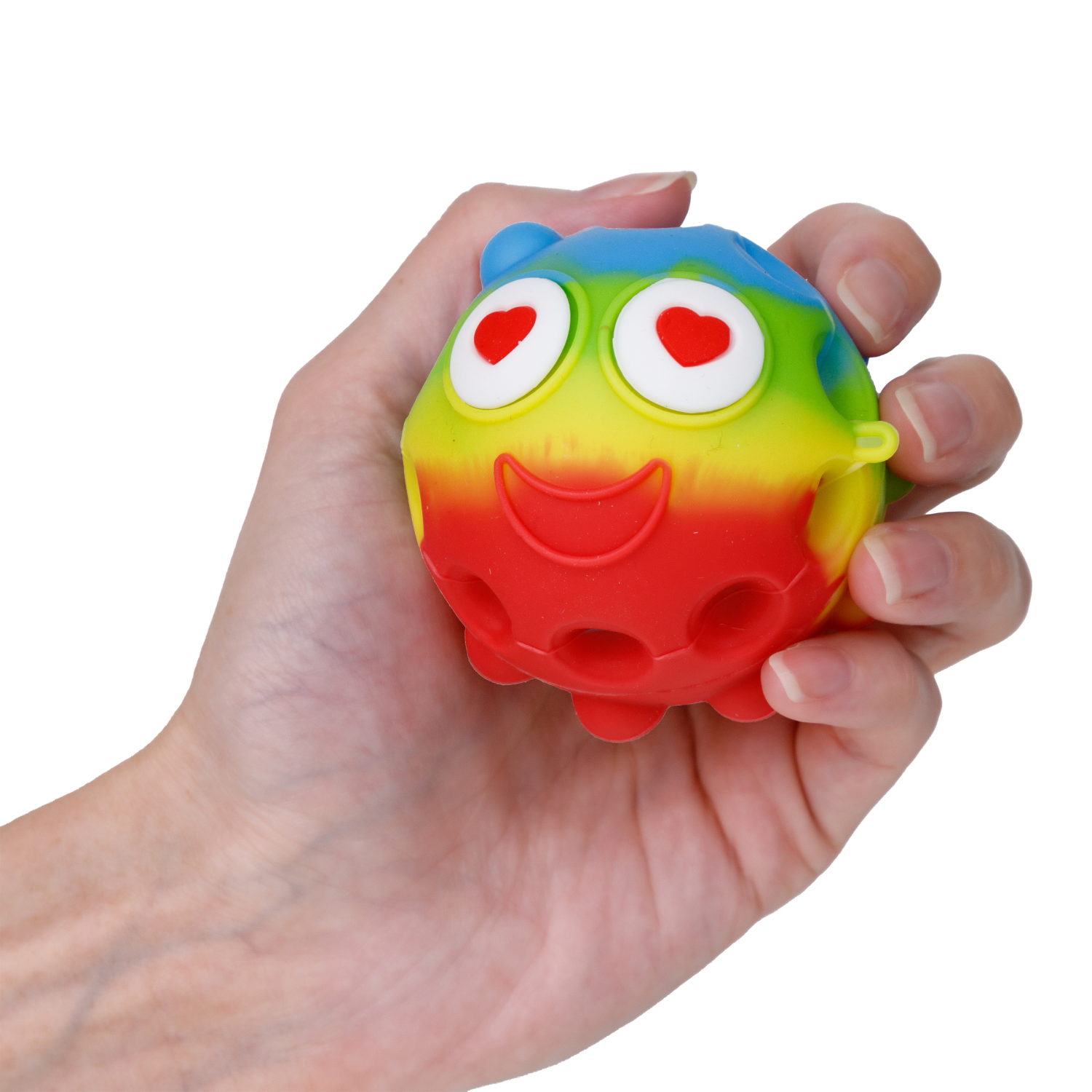 1toy Жмяка Hit Pop It "Смайлик" 7 см, 6 видов, 12 шт. в д/б