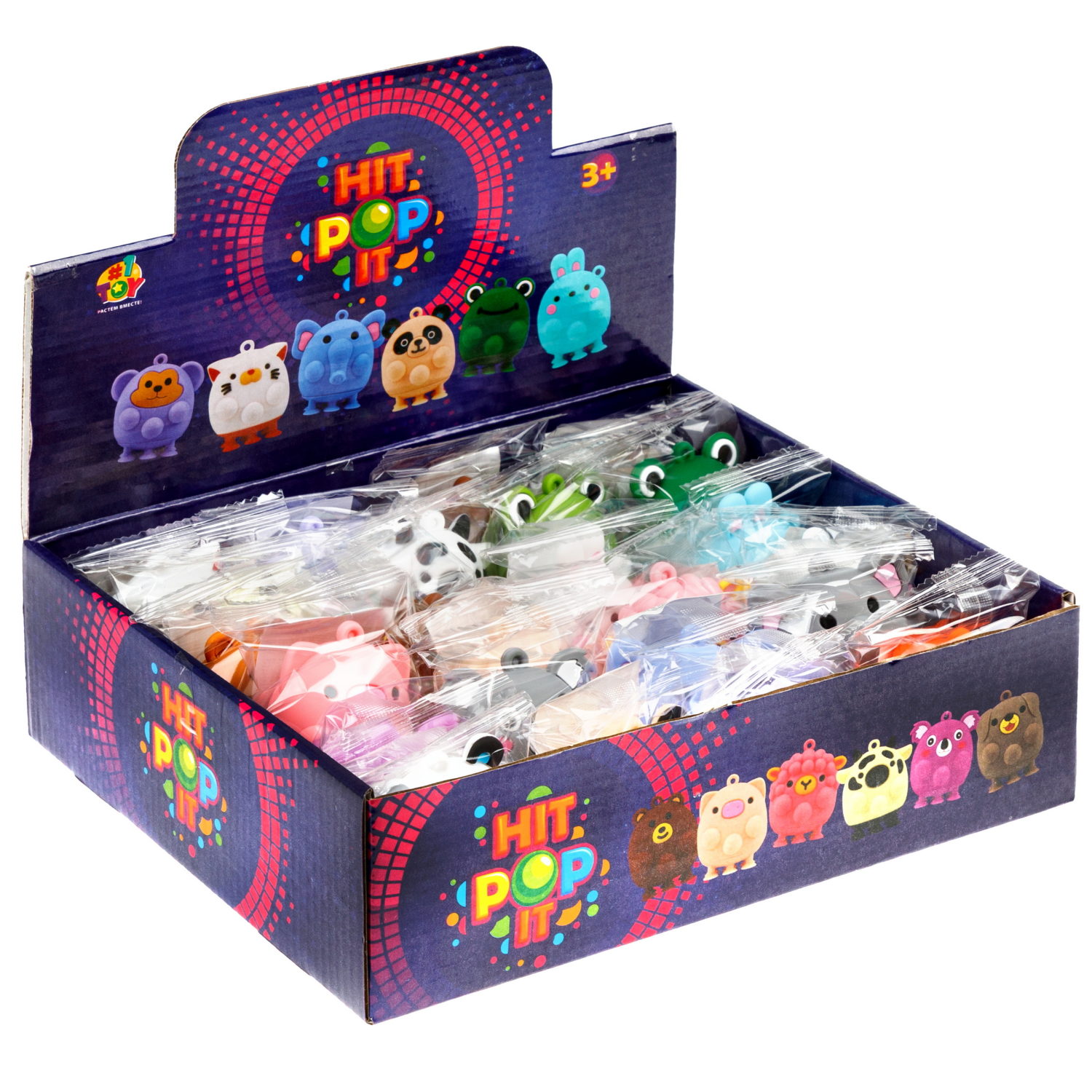 Антистресс-игрушка 1TOY Жмяка Hit Pop It, в ассортименте
