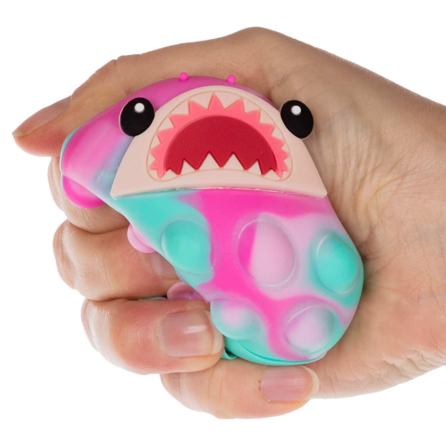 1toy Жмяка Hit Pop It "Акула" на присосках, 8х7х3,5 см, 3 вида в ассортименте