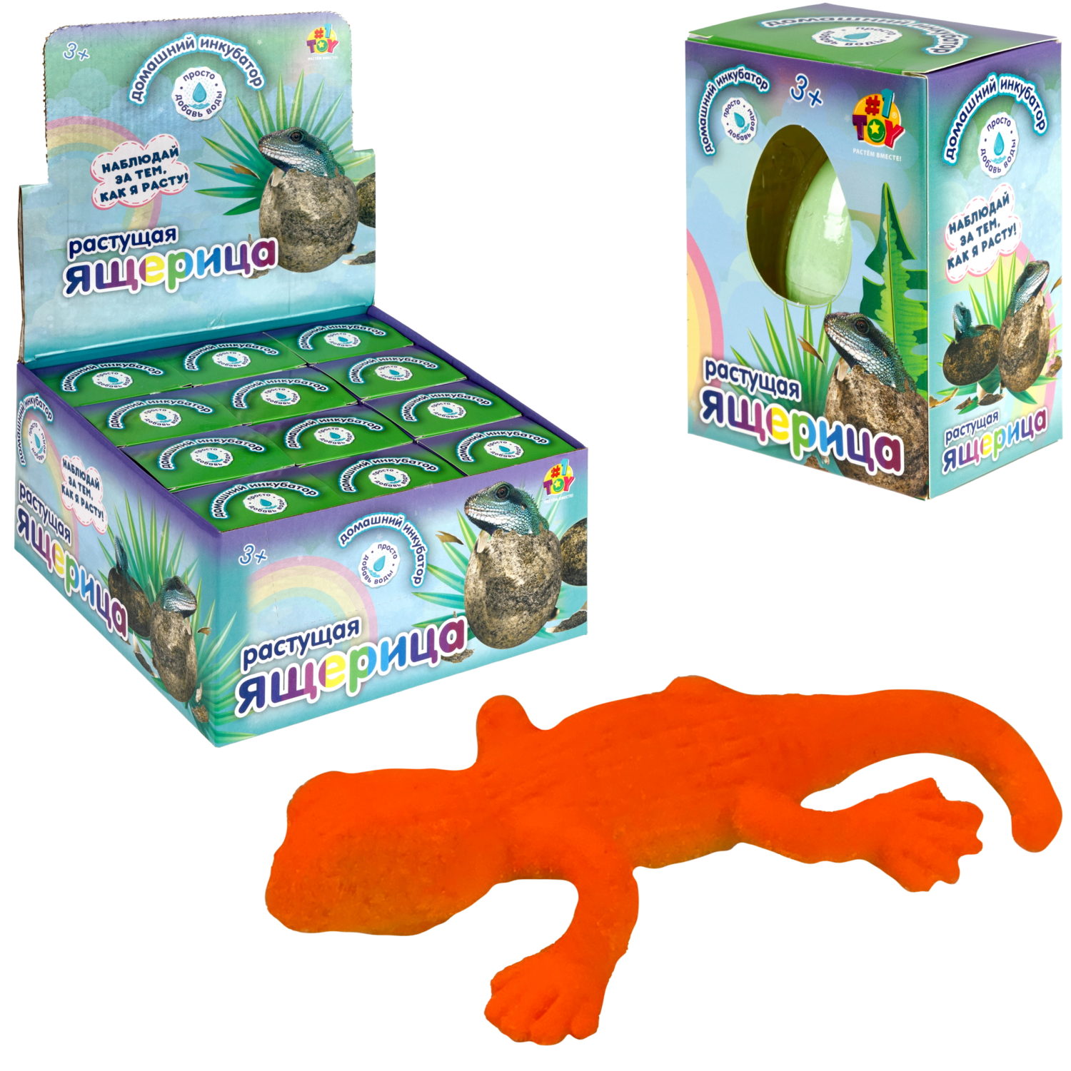 Набор для выращивания 1TOY Домашний инкубатор, растущая игрушка Ящерица