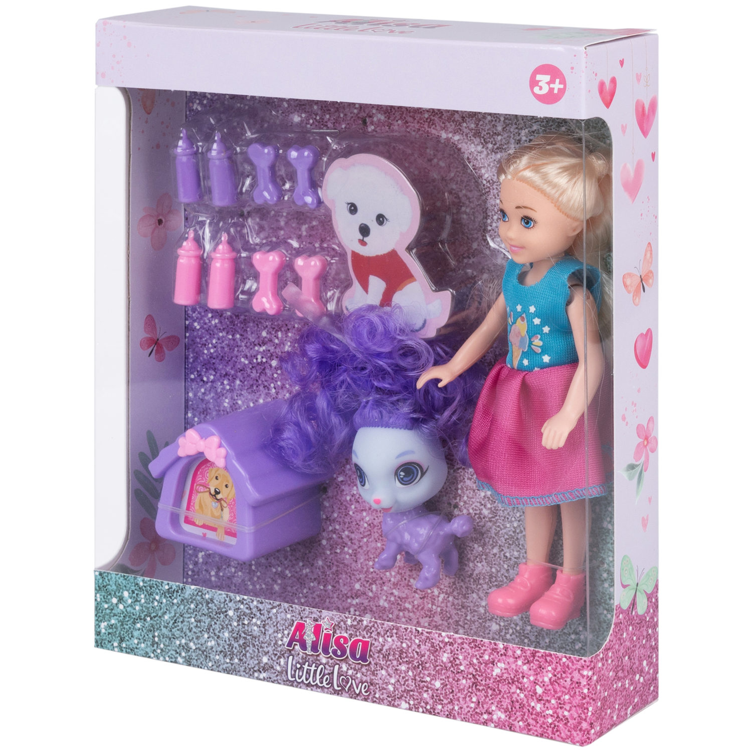 Кукла Alisa Little Love 15,2 см, блондинка, с питомцем и аксессуарами