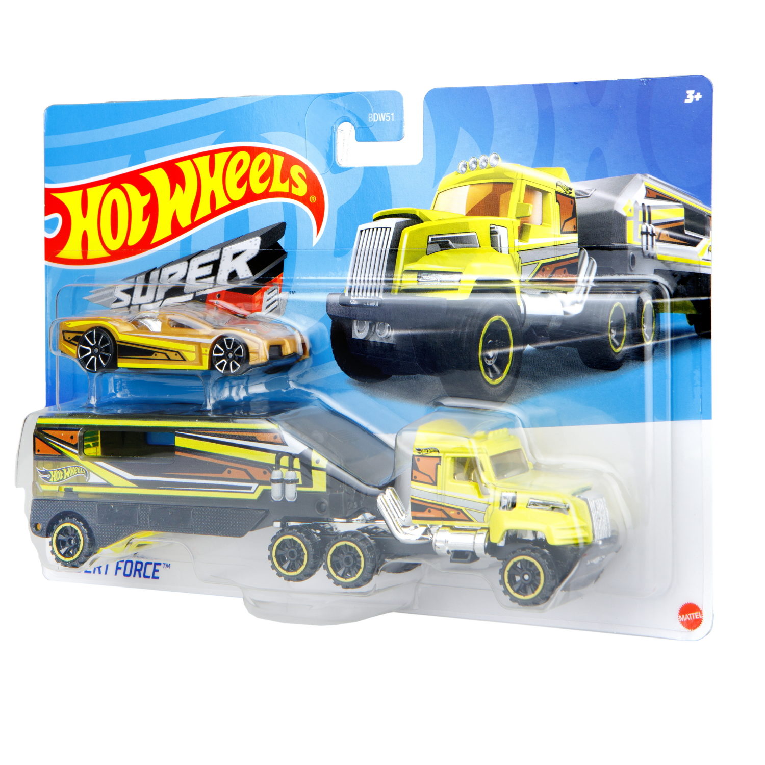 Hot wheels Набор игровой Супергрузовики со спортивными автомобилями, в асс.