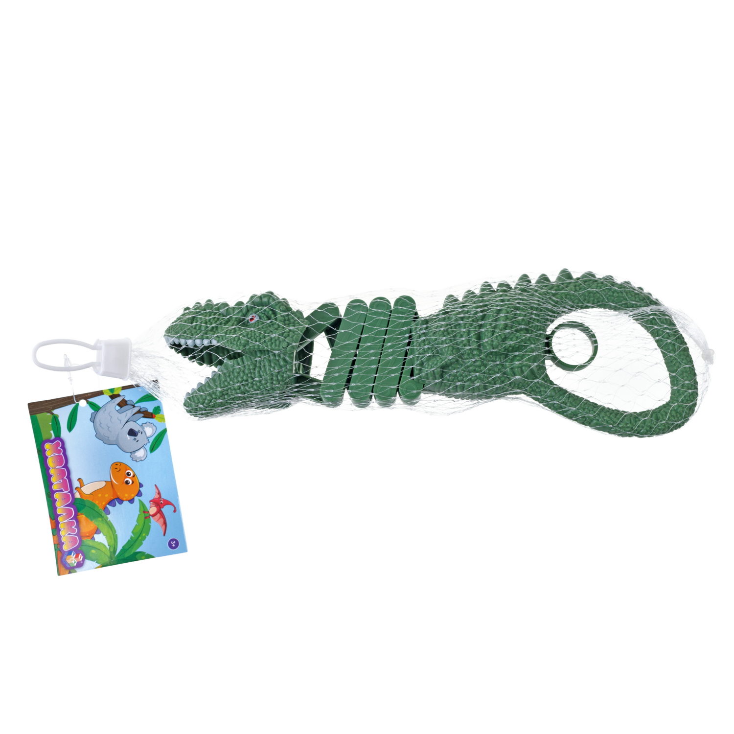 1TOY Хваталка в виде головы животного 24 см., 8 видов в ассорт., бирка, сетка