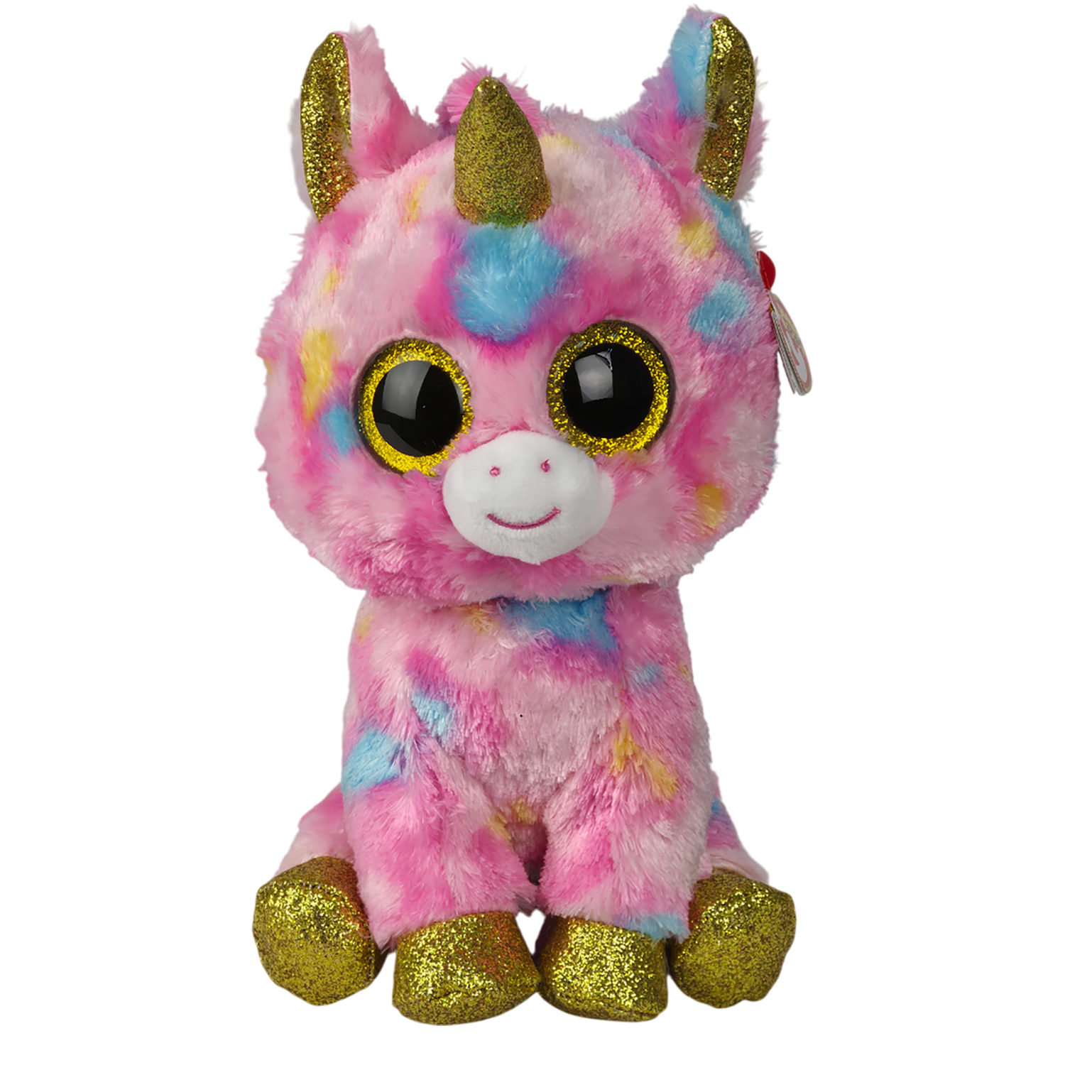 Мягкая игрушка TY Beanie Boo's разноцветный единорог Fantasia, 25 см