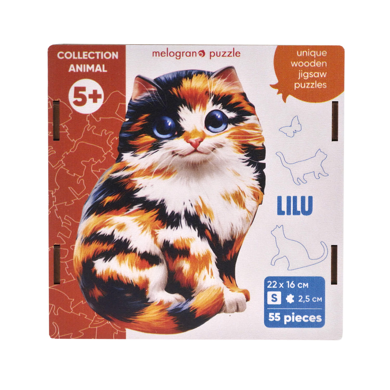 Деревянные пазлы Collection Animals Лилу, 55 деталей