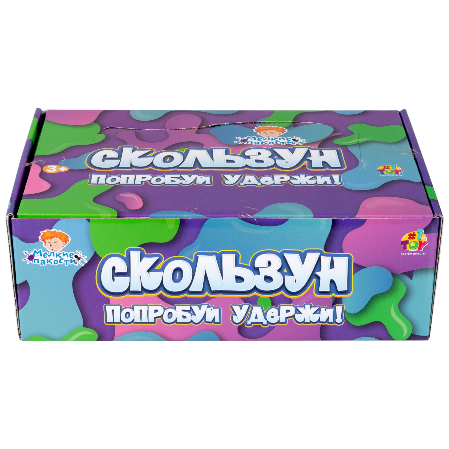 Скользун с блестками 1TOY,13х5 см, 4 цвета в ассортименте