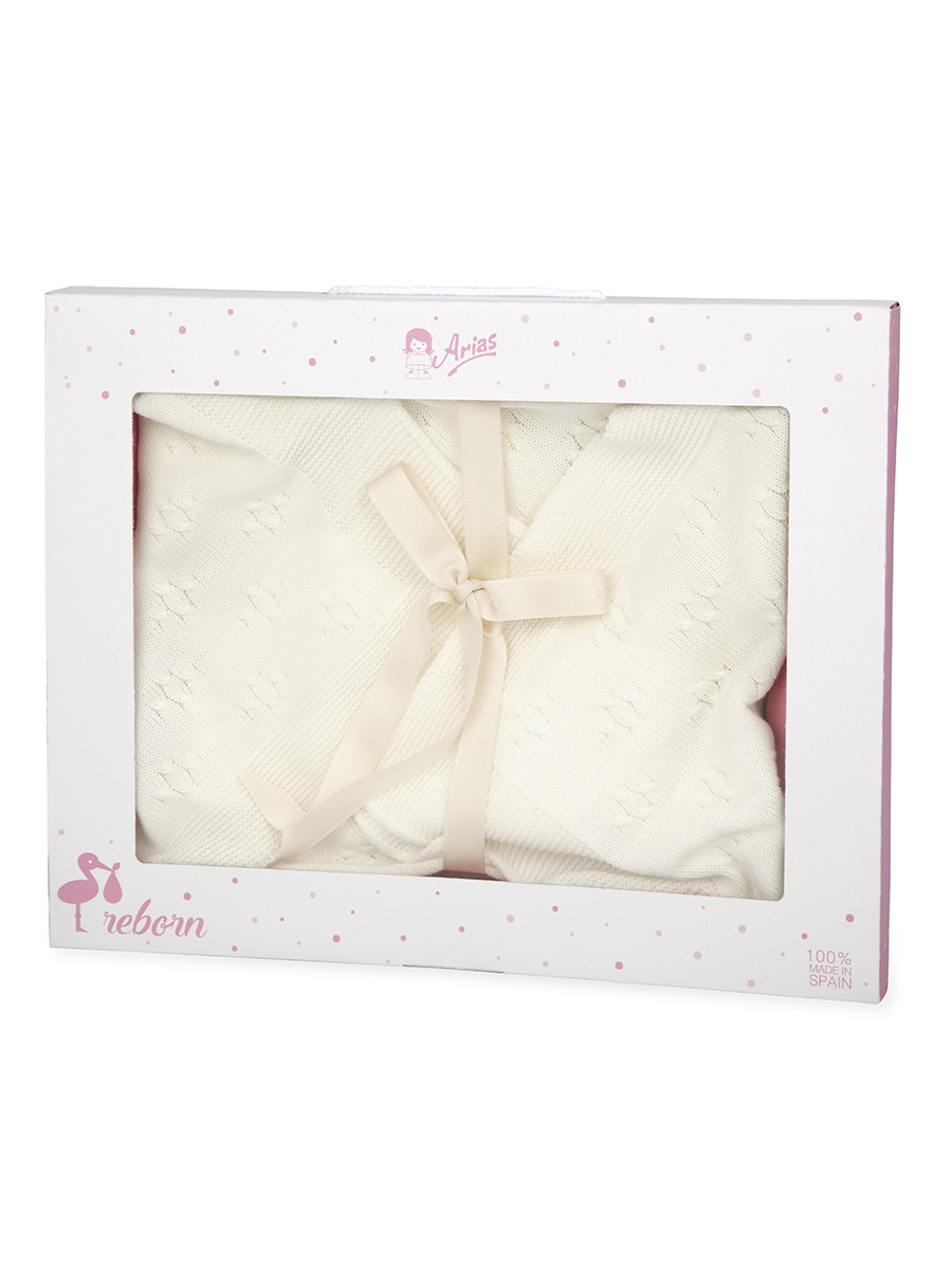 Одеяло для куклы Arias, белый плед, упакован в коробку