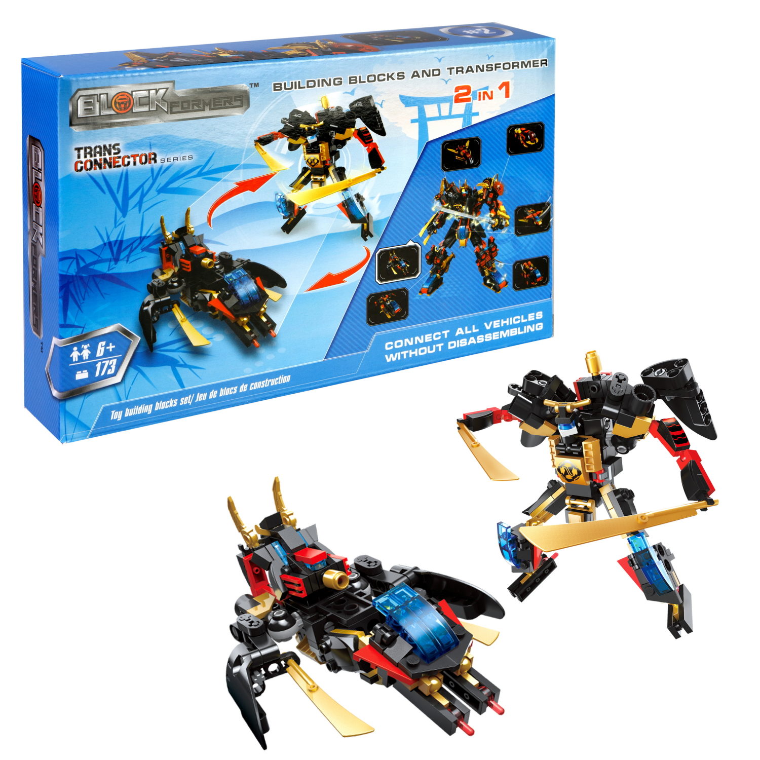 Конструктор  Трансформер BLOCKFORMERS  "Мегасамурай" Cерия TRANS CONNECTOR, 6 видов на выбор