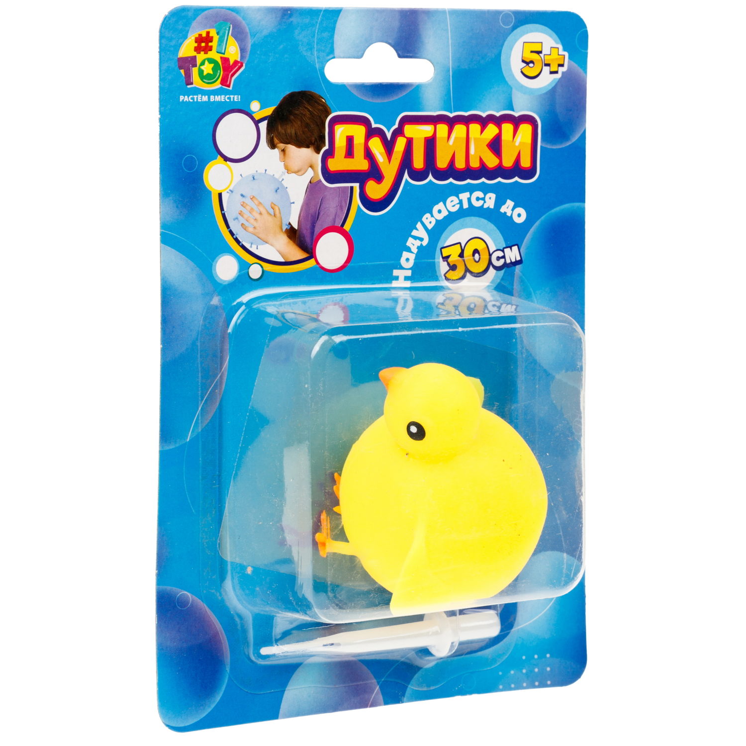 Игрушка ДУТИКИ 1TOY Животные, максимальный размер 30 см, птенец