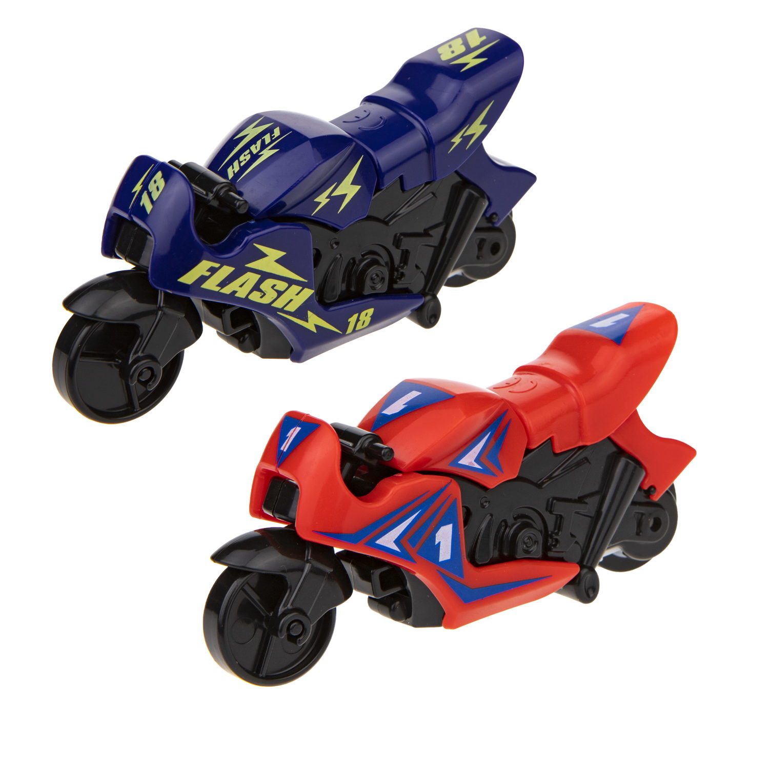 Игрушечный мотоцикл 1TOY CrashFest Moto, Краш фест мото, фрикционный, разборный, машинка детская в виде мотобайка, игрушка для мальчика и девочки, набор, 2 шт.