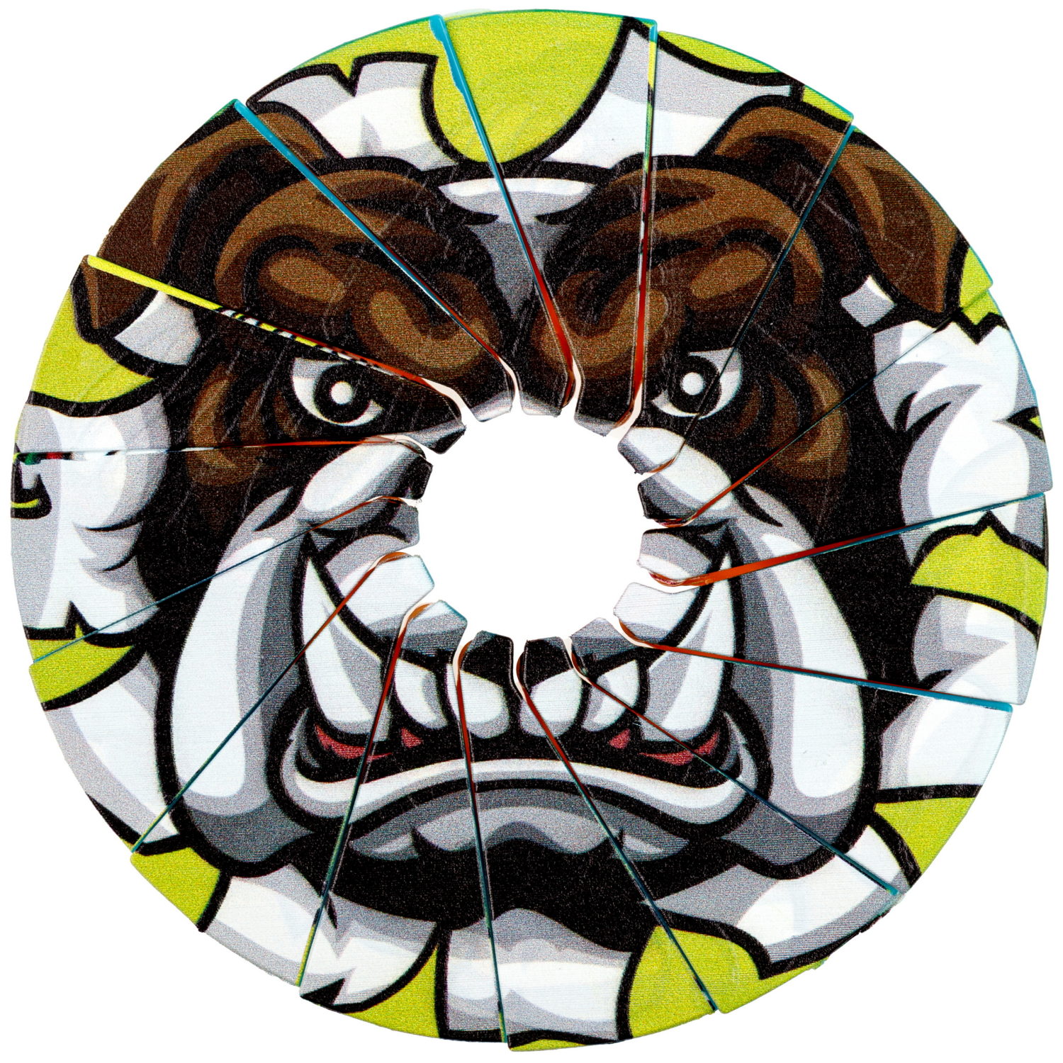 Фрисби складной 1TOY 12/25 см, с принтом, бульдог