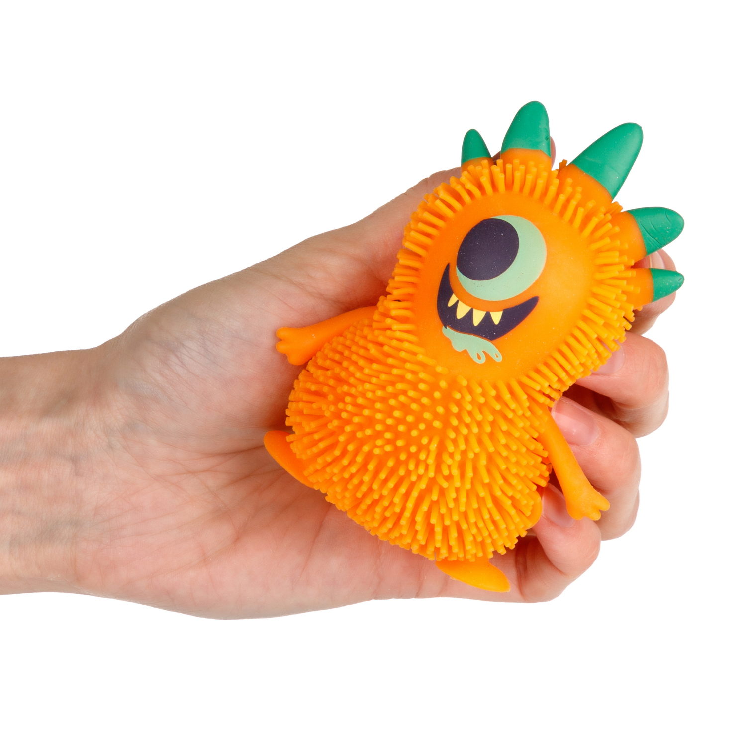 Игрушка-антистресс для рук 1toy Йо-Ёжики, "Монстр" 10 см, со светом, 4 вида в ассортименте