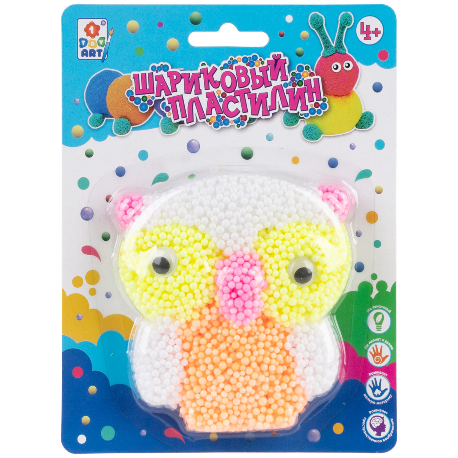 Шариковый пластилин "Совёнок", в блистере 17,8х13х2,5 см
