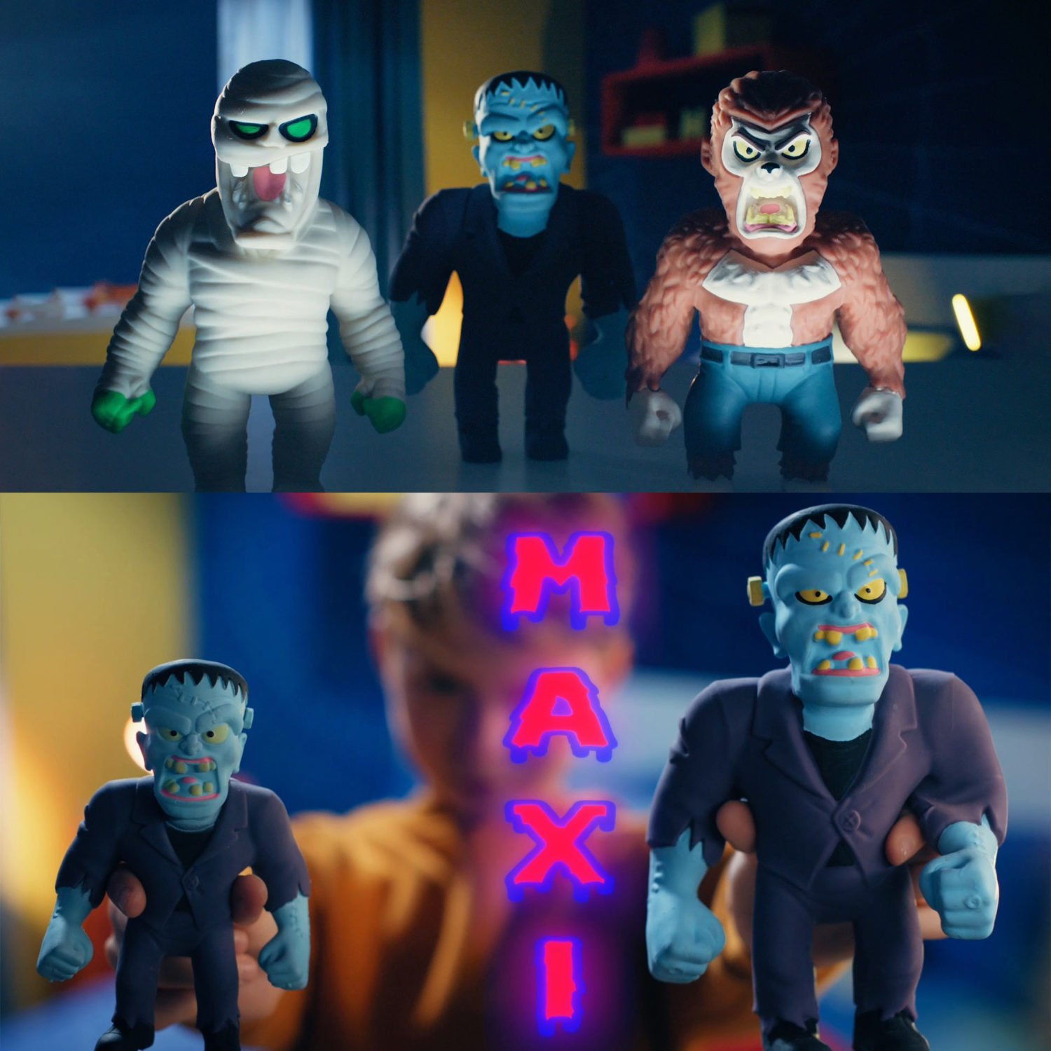 Тянущиеся фигурки 1TOY Monster Flex Maxi монстры тянучки, Оборотень,  21 см