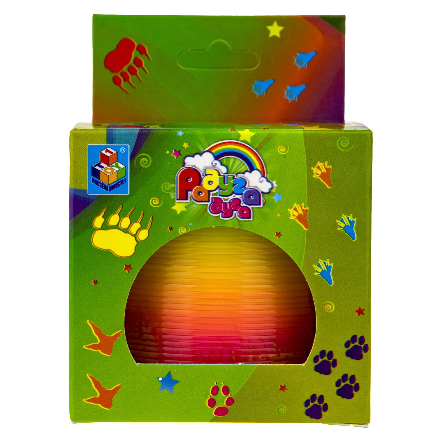 Пружинка радуга 1TOY «Радуга-дуга» Сафари, 6,5*6,5 см, 4 вида в ассортименте