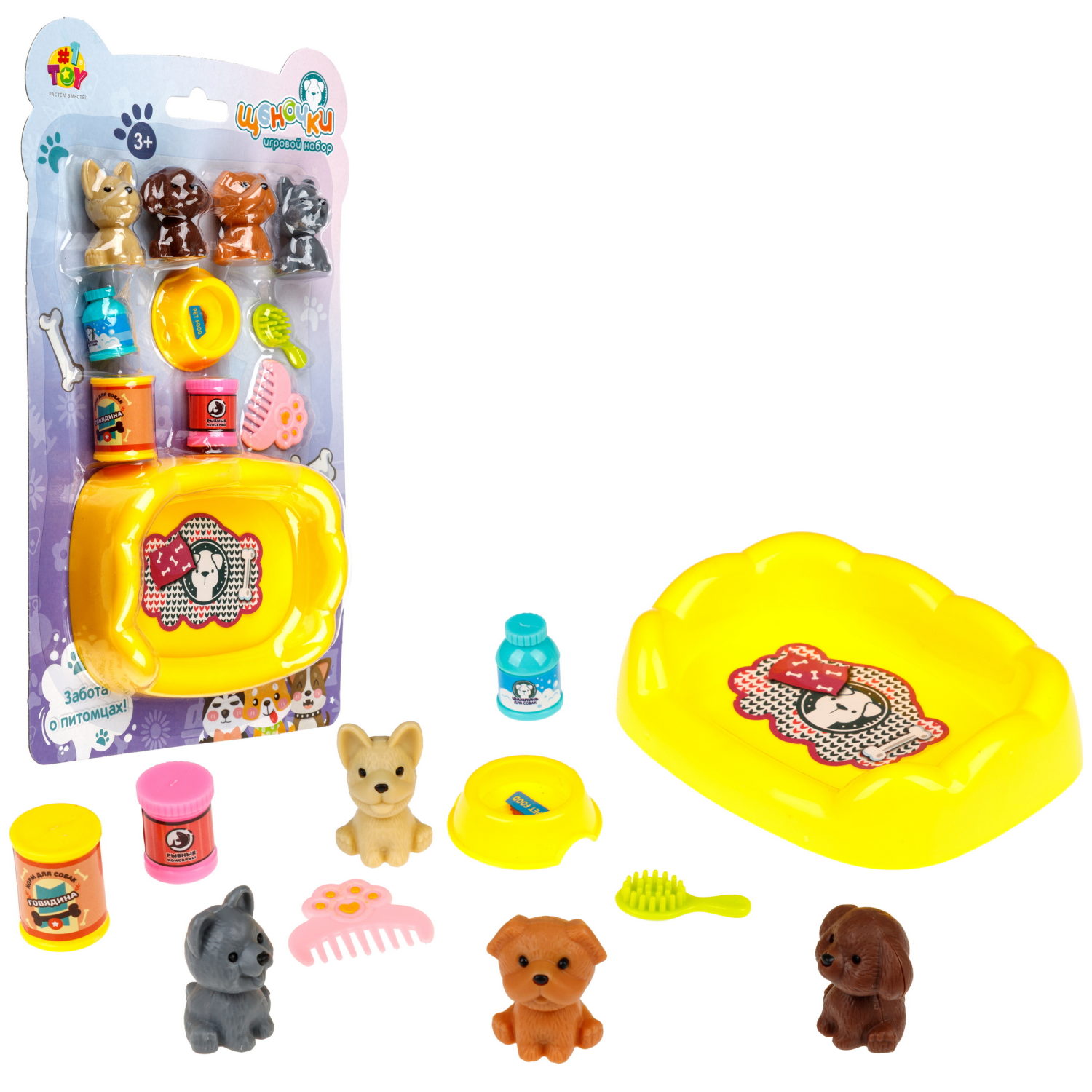 Игровой набор 1TOY "Щеночки", в ассортименте