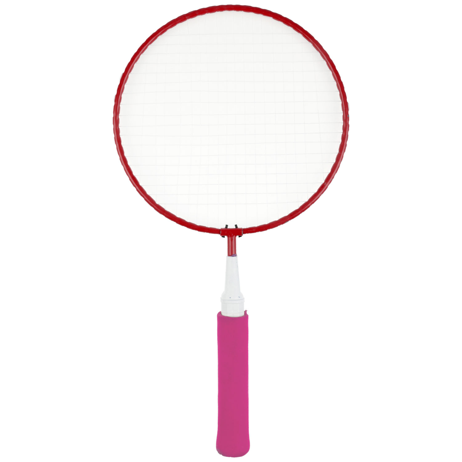 Бадминтон 1TOY 2 ракетки с мягкими ручками, 1 волан, малиновый