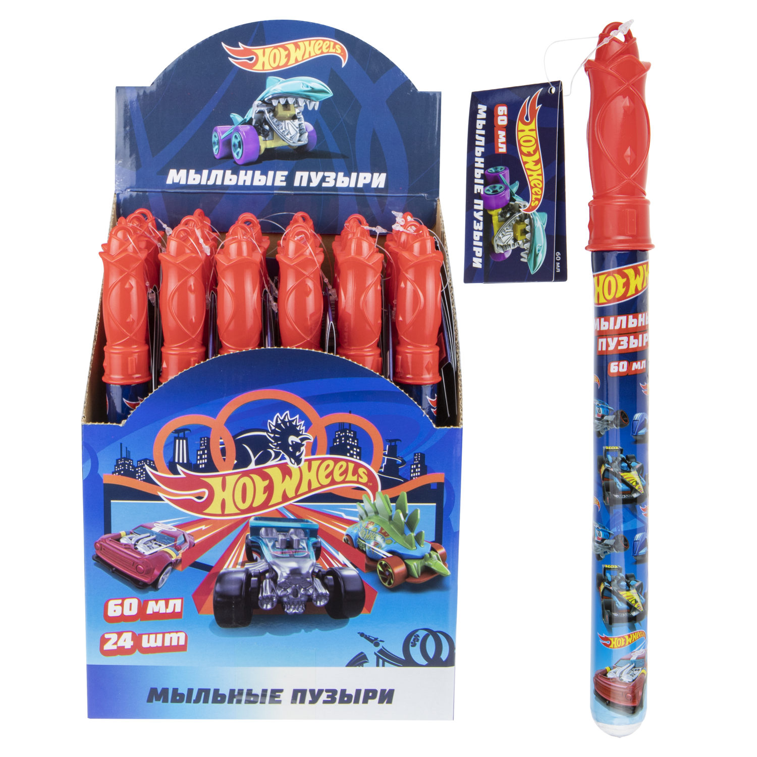 Мыльные пузыри 1TOY Hot Wheels, 60 мл