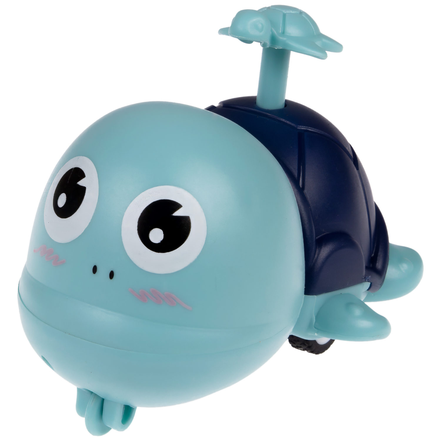 Инерционная игрушка 1TOY Побегушки Черепаха с детёнышем, синий панцирь