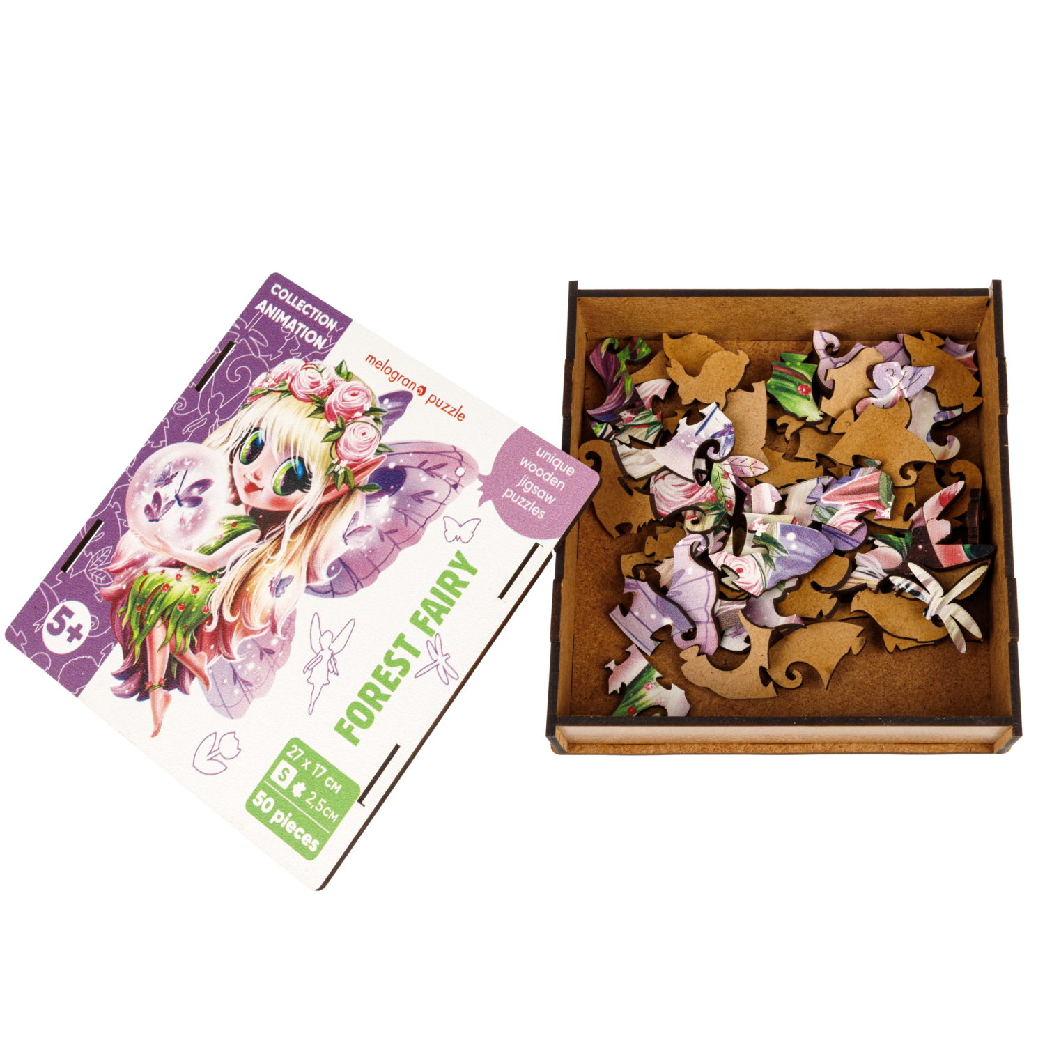 Деревянные пазлы Collection Animals Лесная фея, 50 деталей