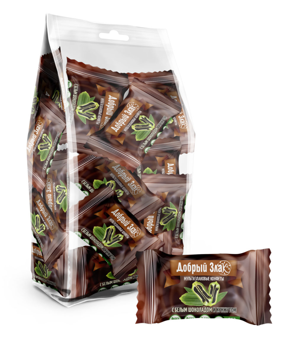 Мультизлаковые конфеты Добрый злак с кунжутом и белым шоколадом, 1 кг