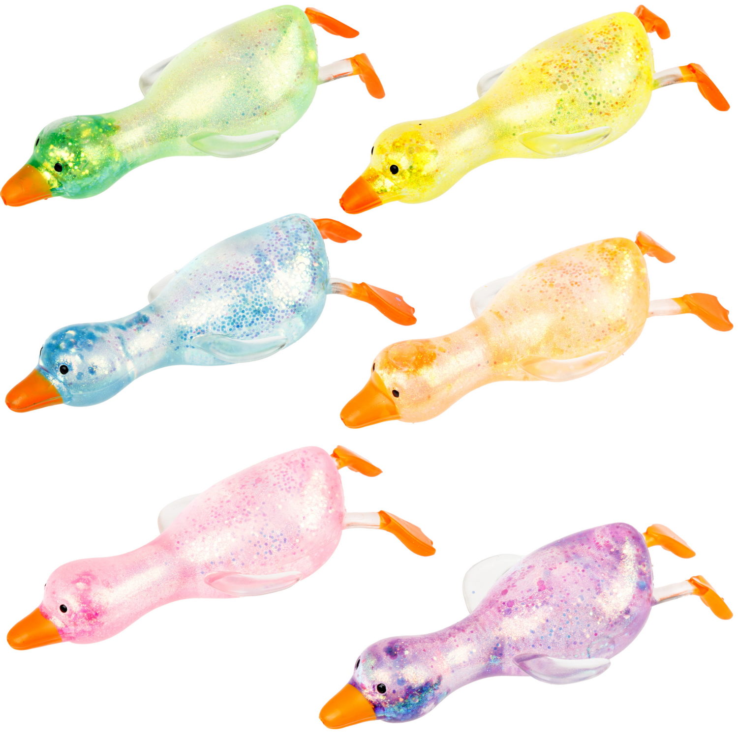 Антистресс-игрушка 1TOY Крутой замес Супергель гусь прозрачный, 9х8х5 см