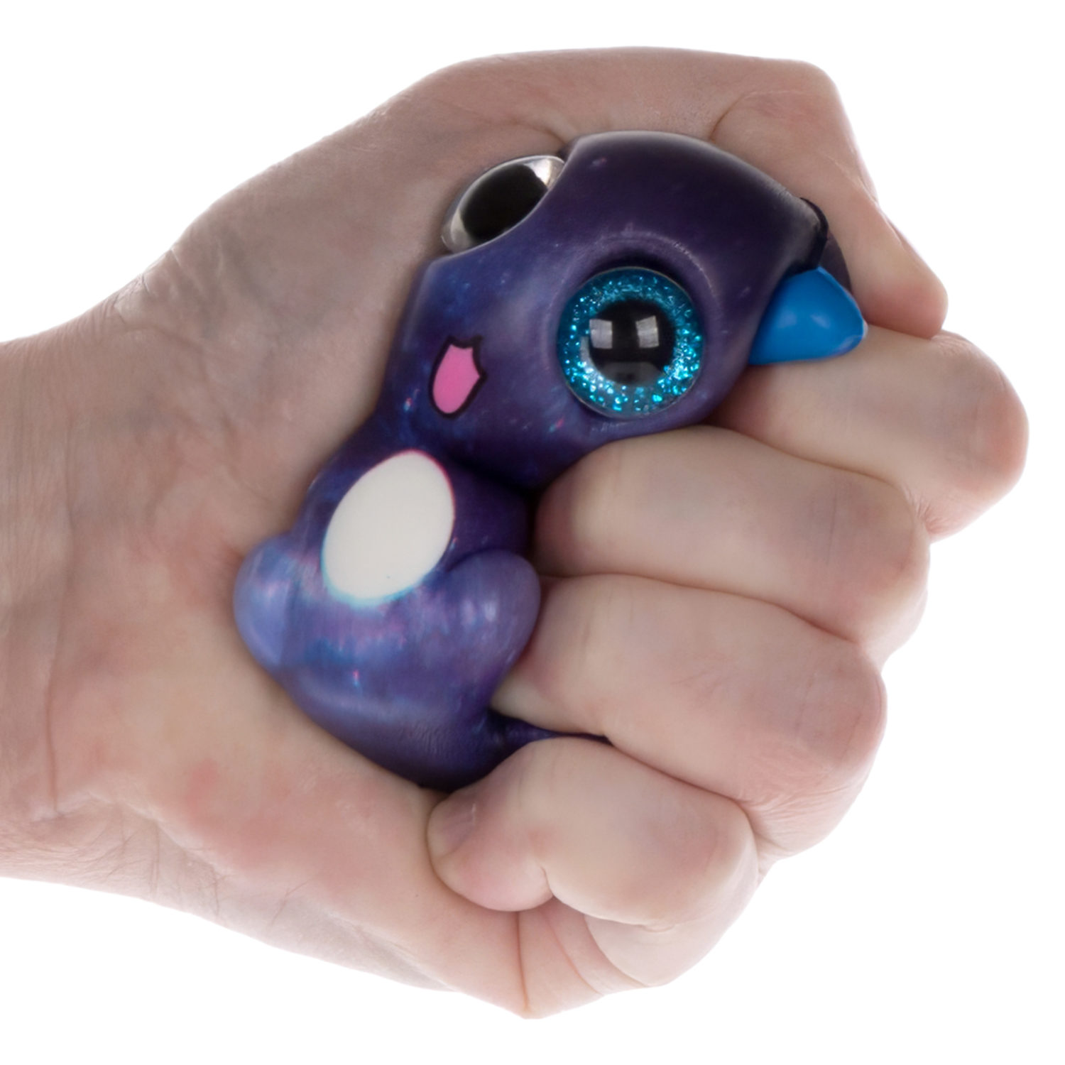 Глазастый сквиш 1TOY Аксолотль, игрушка-антистресс для рук, жмякалка, 9х7,8 см, 6 видов в ассортименте