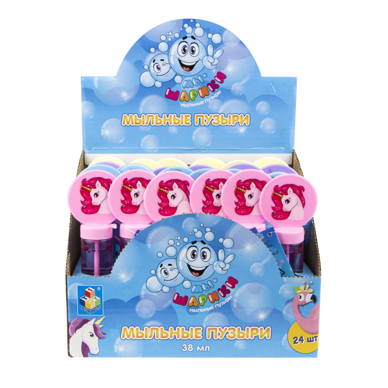 Мыльные пузыри 1TOY "Мы-Шарики!" "Единорог" (38 мл.)