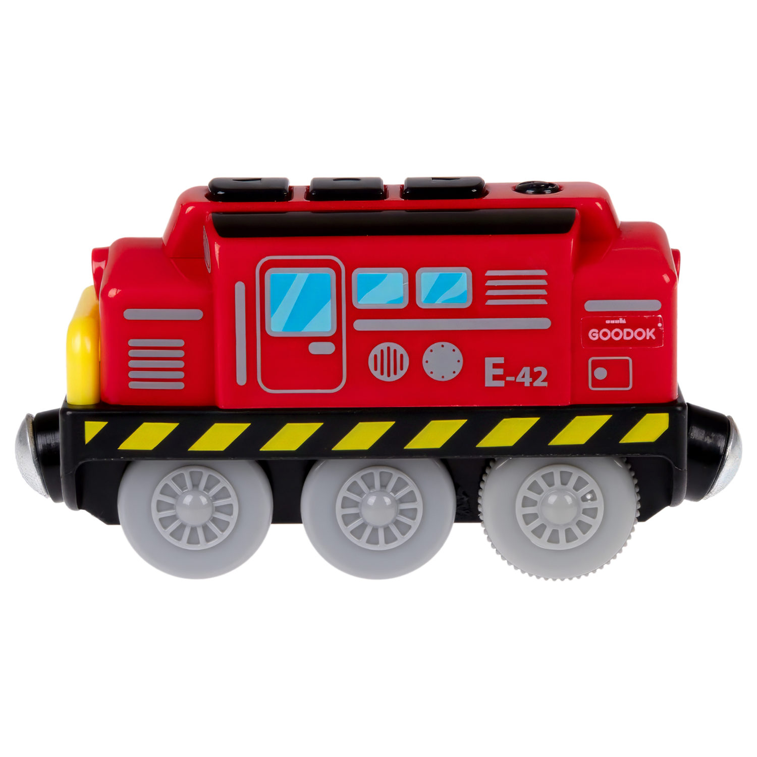 Деревянная железная дорога 1TOY GOODOK с электропоездом, 24 элемента