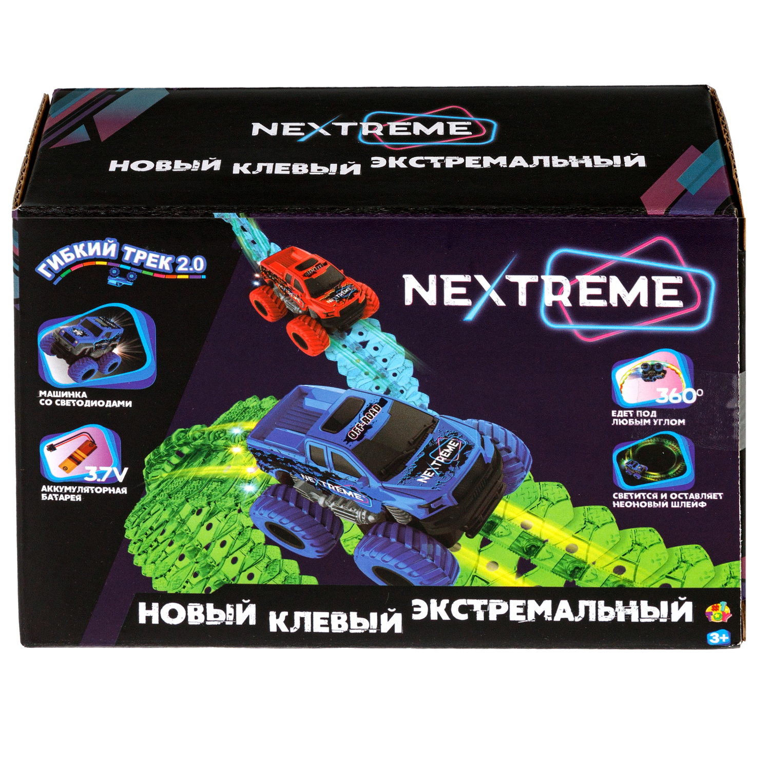 1TOY NEXTREME Гибкий трек внедорожник синий с аккумуляторной батареей