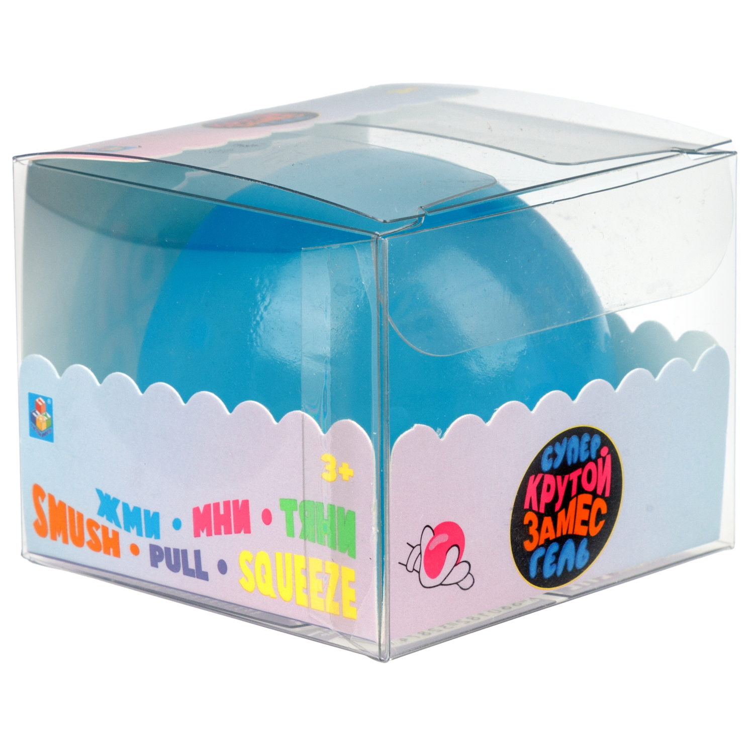 1toy Крутой замес Супергель шар матовый, 6 цветов в ассортименте, 6 см