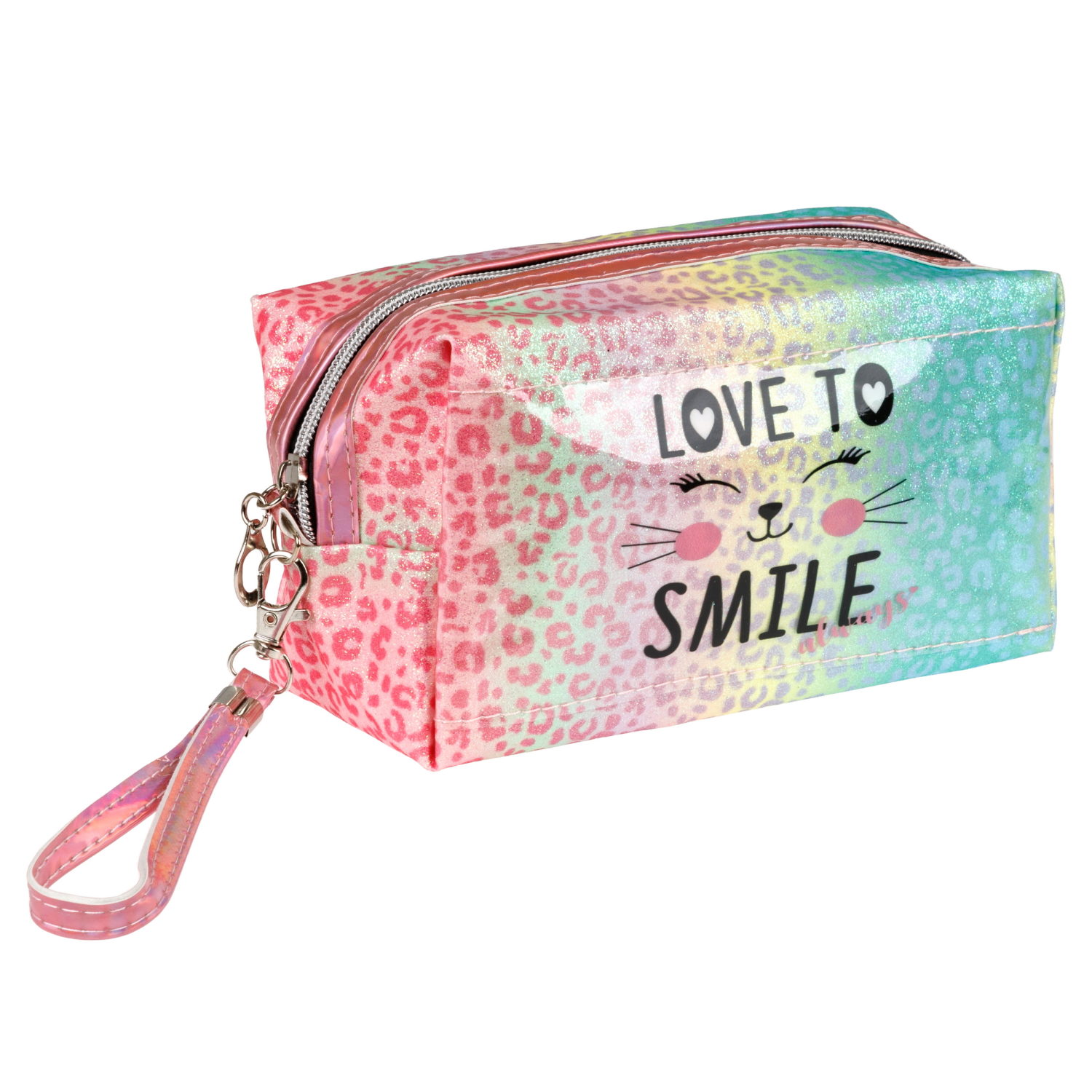 Косметичка глянцевая Lukky Love to Smile, 18*10,5*5,8 см