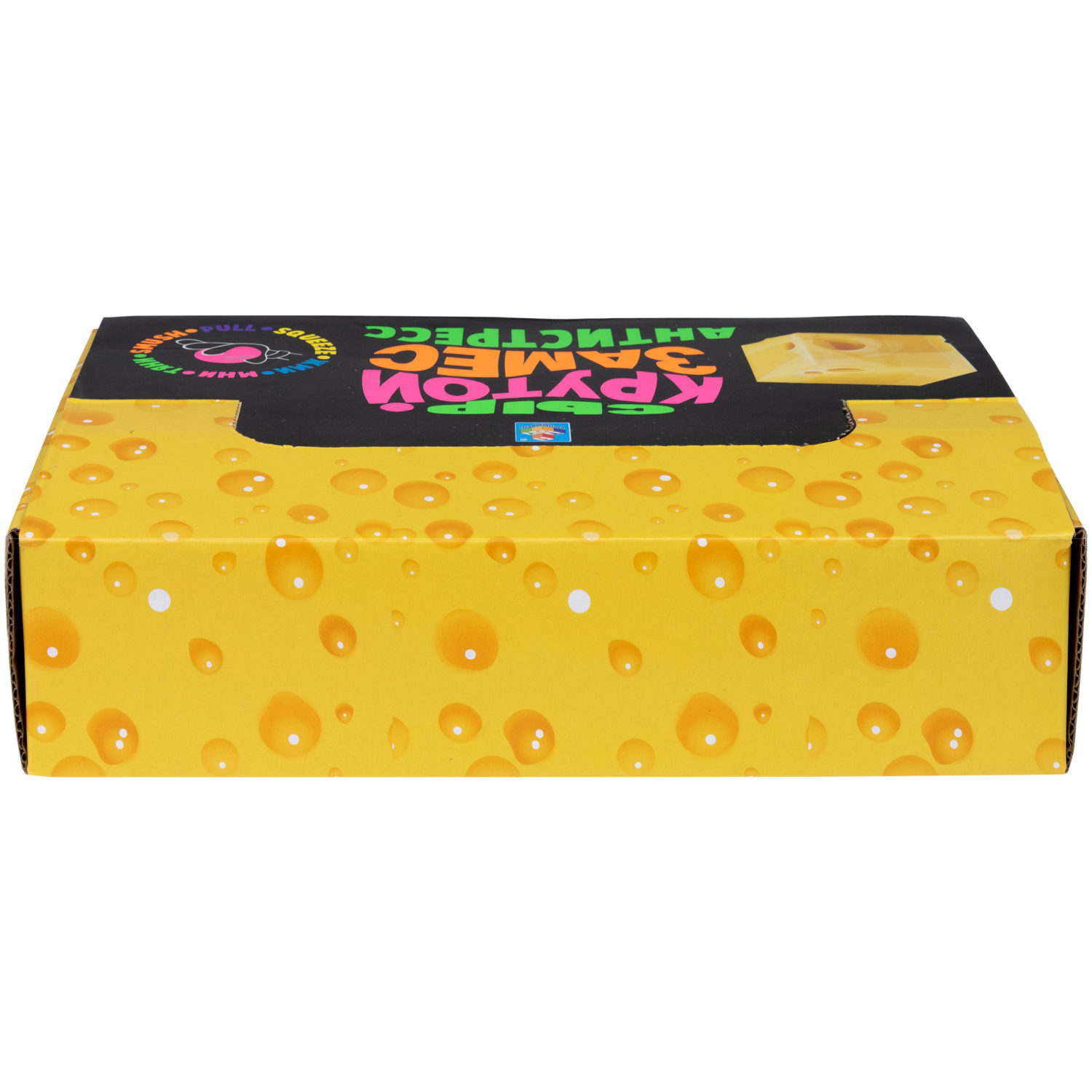 Игрушка антистресс для рук 1TOY Крутой замес сыр куб, резиновая, мялка, жмякалка, тянучка, для детей, для взрослого