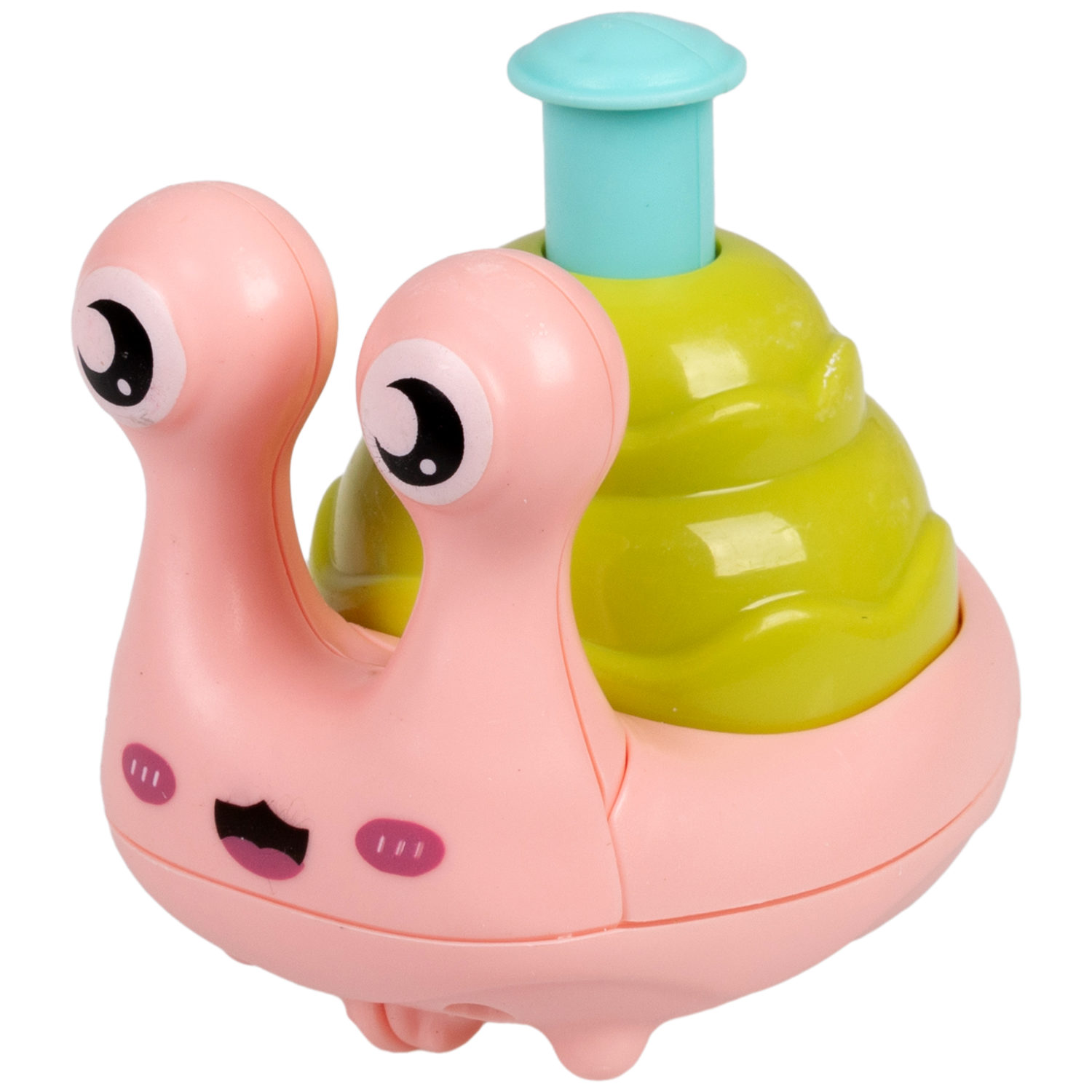 Игрушка детская 1TOY Покатушки Весёлая Улитка, инерционная, работает без батареек, 4 цвета в ассортименте