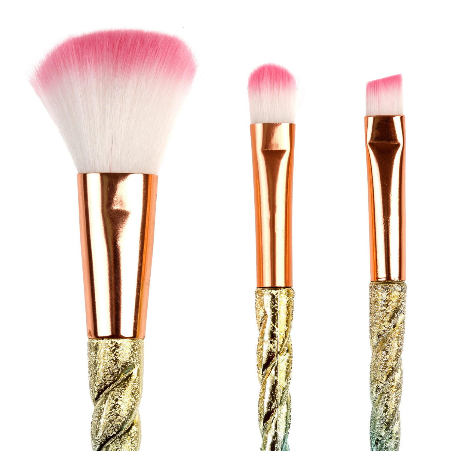 Набор кисточек LUKKY 3 кисти для нанесения макияжа "Единорог"