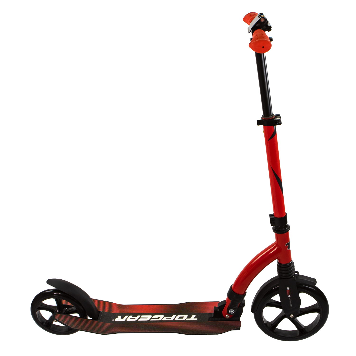 Самокат двухколесный детский, подростковый TOPGEAR с передним амортизатором, складными ручками и защитой руля