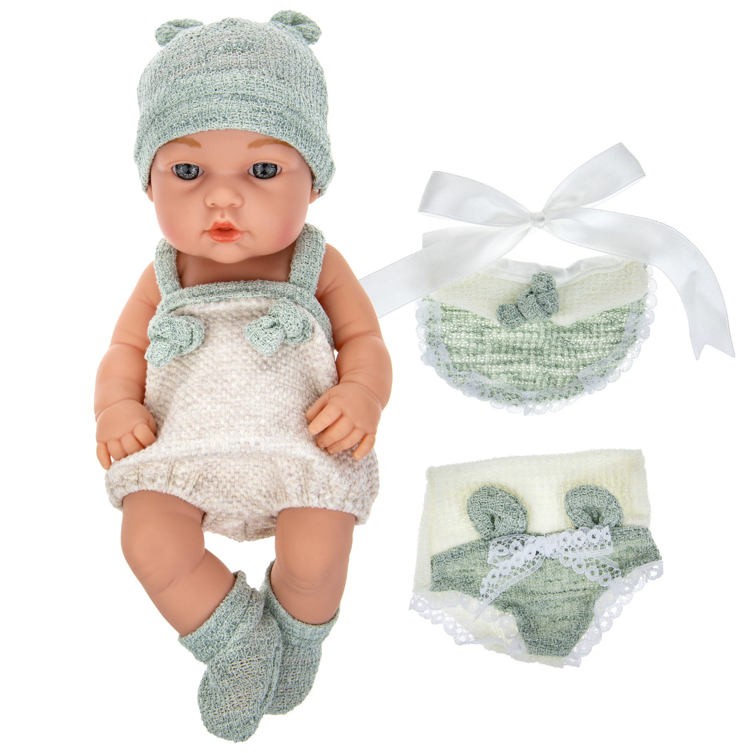 Пупс 1TOY Baby Doll в голубой одежде, 30 см