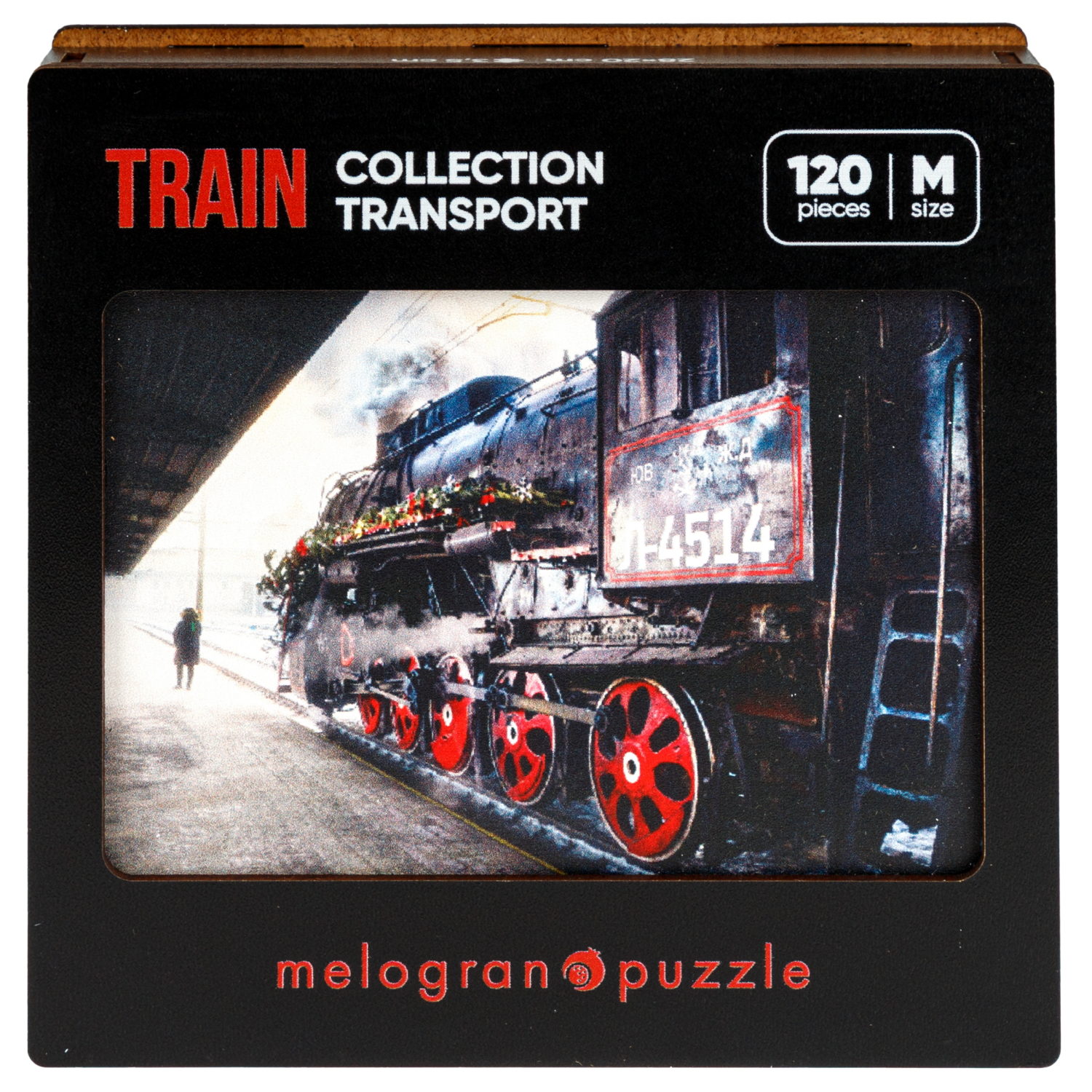 Деревянные пазлы Collection Transport Поезд на станции, 80 деталей