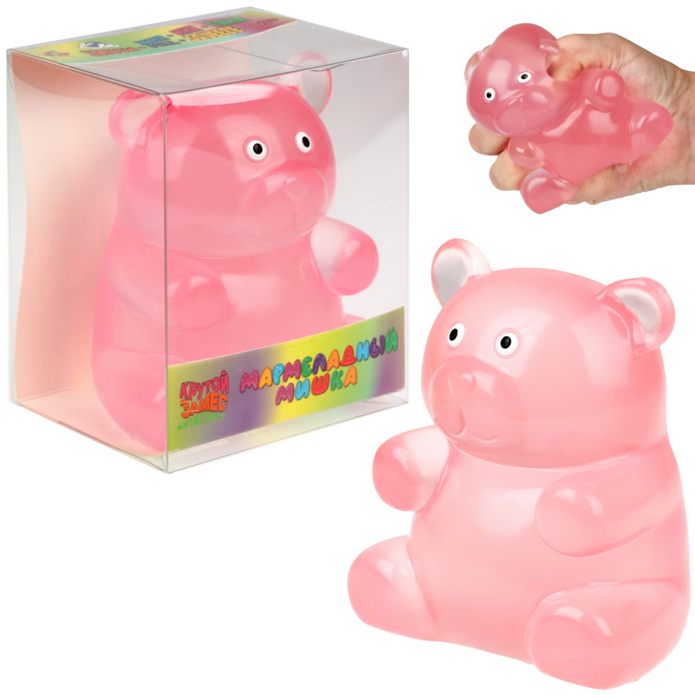 Антистресс-игрушка 1TOY Крутой замес Мармеладный мишка, в ассортименте, 12х8х5,5 см