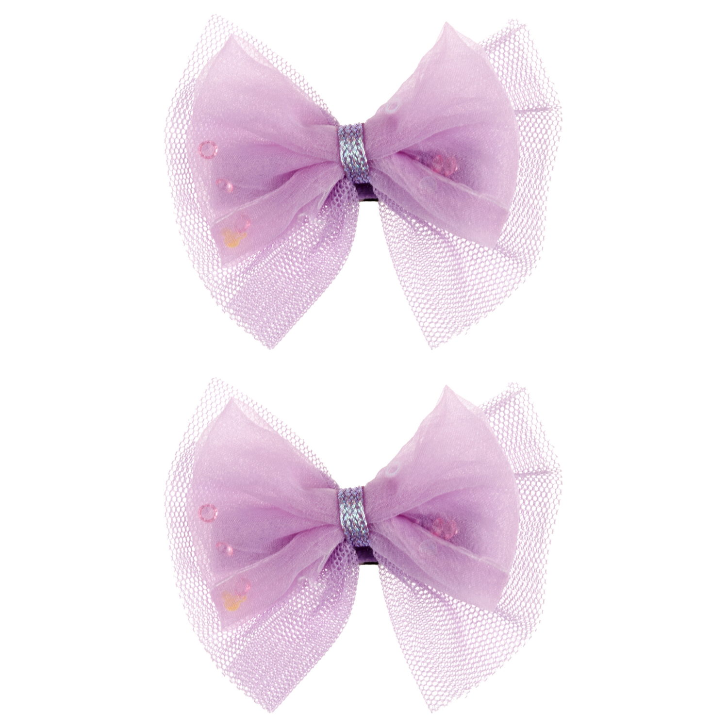 Заколки для волос Lukky Fashion Бантик Шифон и Шёлк, детские, для девочки, зажимы, 3 цвета в ассортименте, набор 2 шт.