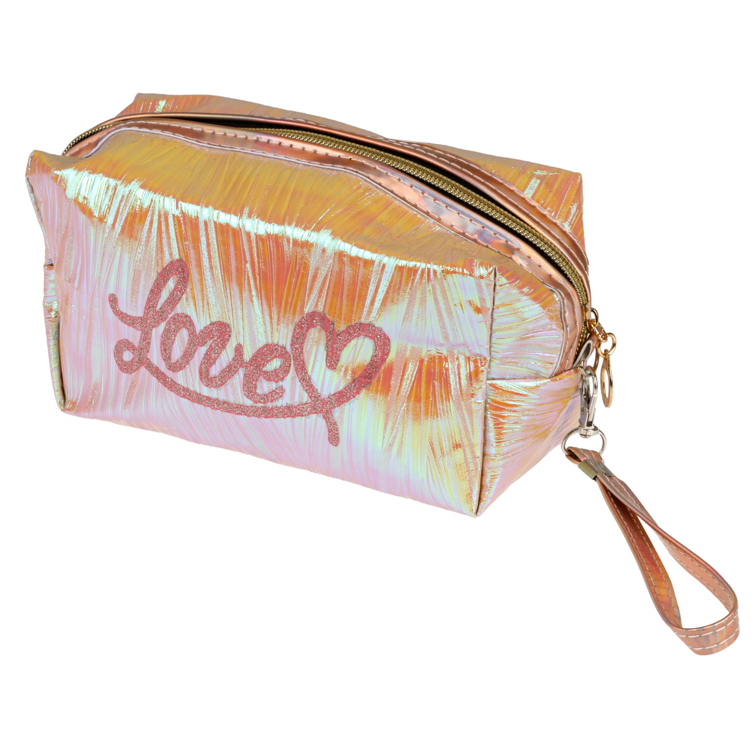 Косметичка блестящая,Lukky Love, 18*8*10,5 см