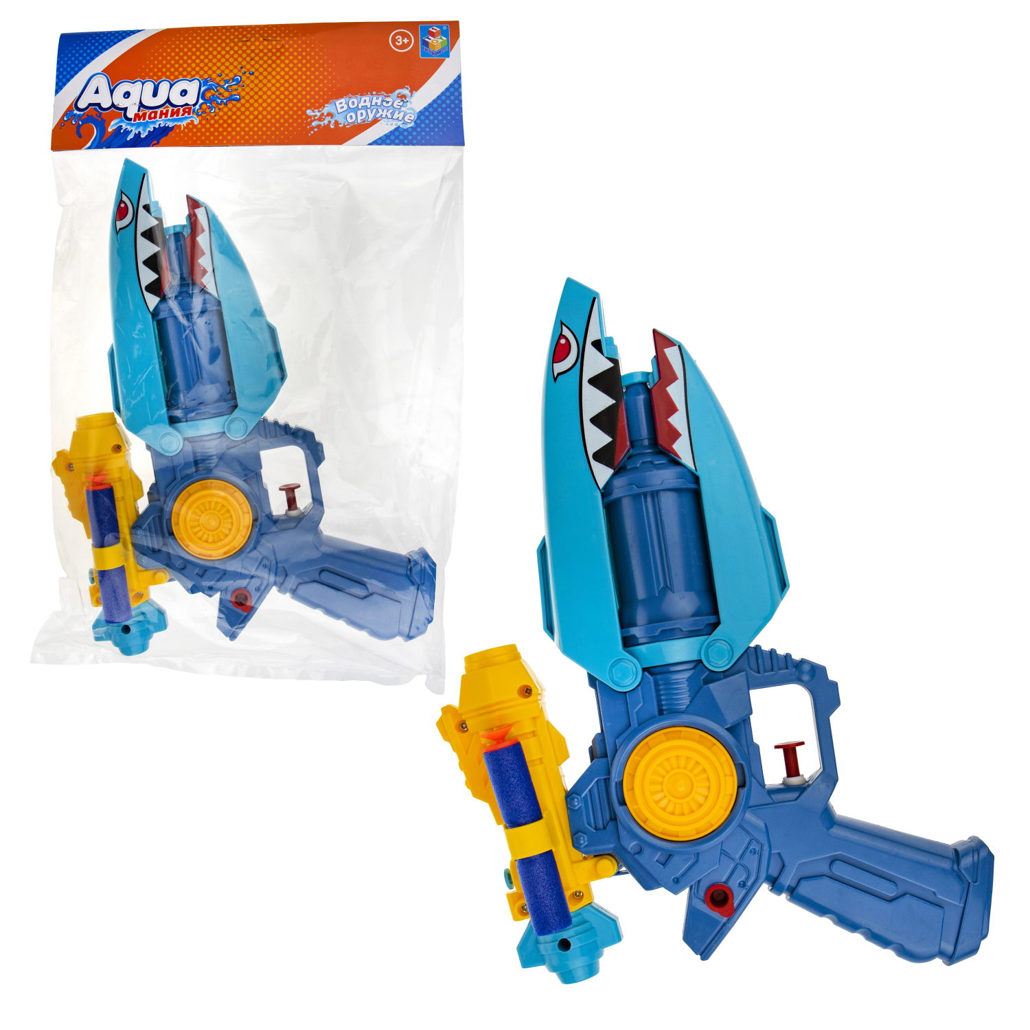 Водяной пистолет 1TOY Аквамания Акула
