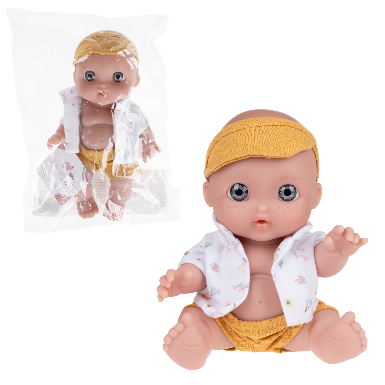 Испанская кукла для девочки reborn Arias пупс мальчик, виниловый, силиконовый, 17 см