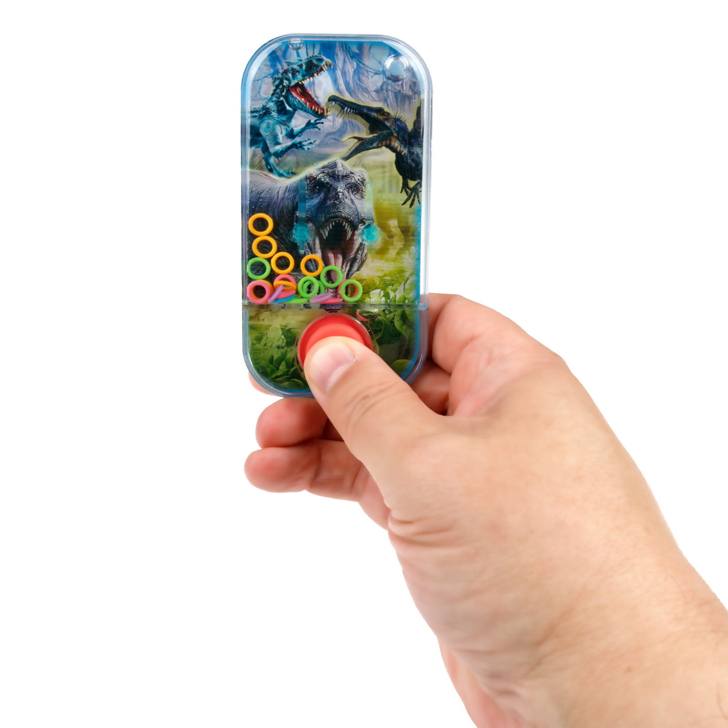 Водный тетрис 1TOY Игра с водой Насади колечки Тиранозавры,  6х11,5х2 см, 3 вида